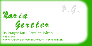 maria gertler business card